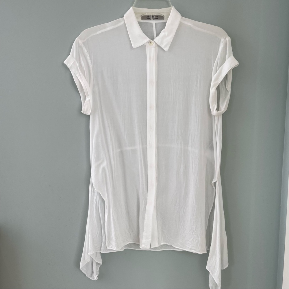 All Saints sheer blouse